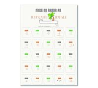 Calendrier de l'avant Retraite 25 jours | Cadeau de départ en Retraite Mixte | Compte à rebours Futurs Retraités | 25 cases à ouvrir Astuces & défis | Format A3