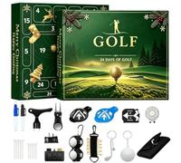 Calendrier de l'avènement 2026 Golf - Cadeau de Noël de 24 jours | Calendrier de compte à rebours de golf 2026 pour golfeurs débutants, papa, mari