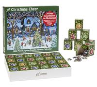 Calendrier de l'Avent 1000 pièces par Vermont Christmas Company - 24 sections de puzzle à compléter - Compte à rebours jusqu'à Noël chaque jour en décembre