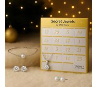 Calendrier de l'avent 13 bijoux et 11 perles - argenté et cristal