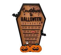 Calendrier de l'Avent 2023 en forme de maison d'Halloween - Trois décorations - Calendrier de compte à rebours d'Halloween à suspendre (kaki-c, taille unique)