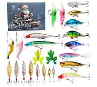 Calendrier de l'Avent 2024 Adult, Fishing Calendar 2024 24 jours de compte à rebours du calendrier de l'Avent de la pêche comprend divers cadeaux de Noël pour les hommes, les pêcheurs, les amat