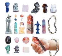 Calendrier de l'Avent 2024 Crystals - 24 jours Crystal Minerals & Fossiles Calendrier de l'Avent | Kit éducatif en géologie | Gemstones de Noël Counders Calendriers pour les, amateurs