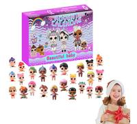 Calendrier de l'Avent 2024 fille,2024 Calendrier de l'Avent Enfant Fille Poupées jouets,24 Jours Compte à Rebours calendrier de l'avent,Cadeaux Petits et Enfants d'anniversaire Noel