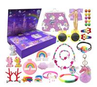 Calendrier de l'avent 2024 fille,24 jours de cadeaux de Noël surprise, notamment des portefeuilles, des épingles à cheveux,des accessoires pour cheveux, des colliers et des bracelets