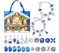 Calendrier De L'Avent 2024 Filles Enfants, Diy Calendrier De L'Avent Bijoux Filles, Calendrier De NoëL 24 Remplissage Bracelets Bijoux Bricolage Cadeau NoëLFilles 5 6 7 8 9 10 11 12 Ans (BLUE 2024)