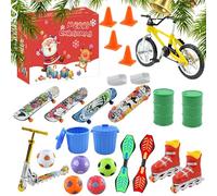 Calendrier De L'Avent 2024 Finger Skateboard - 24 Jours De Jeu, Kit De Skateboard À Doigts, Jouets À Doigts Pour Noël, Fournitures De Fête Pour Enfants Et Adultes
