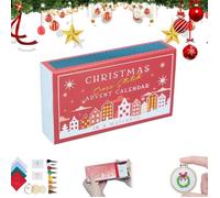 Calendrier de l'avent 2024 point de croix, kit de broderie du calendrier de l'Avent avec compte à rebours de Noël 2024