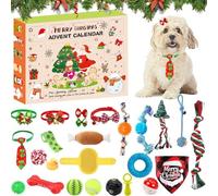 Calendrier de l'Avent 2024 pour chien - Calendrier de l'Avent 2024 jours - Jouet interactif pour chien - Jouet couineur pour chien - Calendrier de Noël sûr et non toxique - Calendrier de Noël (A)