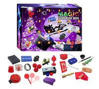 Calendrier de l'Avent 2024 pour enfants, ensemble magique de Noël, boîte de tours de magie, accessoires pour tours de magie, Ensemble magique de Noël, jouet de tours de 24 pièces