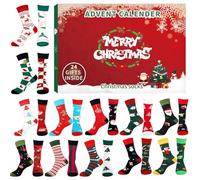 Calendrier De L'avent 2024 Pour Hommes Et Femmes, Chaussettes De Noël Amusantes, Calendrier Compte À Rebours Pour Adultes, Adolescents Et enf-ants | Cadeaux Du Calendrier Du Compte À Rebours De Noël