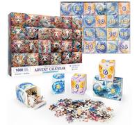 Calendrier de l'Avent 2024 - Puzzle 1000 Pieces - Puzzle de Noël 3D animal pour améliorer les compétences d'observation et augmenter le QI. Noel Cadeau de compte à rebours cool de 24 jours pour