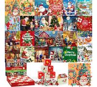 Calendrier de l'Avent 2024 Puzzles de Noël, Puzzle de 1008 pièces pour le compte à rebours de Noël Jeu familial de puzzles de vacances de Noël, cadeaux de Noël pour Pour Adultes et Enfants