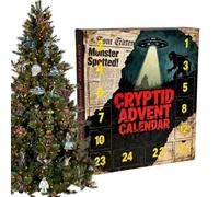 Calendrier De L'Avent 2025-2025 Décoration Maison Cryptide En Acrylique 2D,Créature Mythique Ornements de Calendrier de Noël | Pour Couronnes Chambre Bureau Porte Fenêtre Entrée Fêtes Anniversaire F