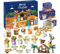 Calendrier de l'Avent 2025,24 jours avec blocs de construction,jouet de construction pour garçons,filles,adolescents et adultes à