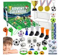 Calendrier de l'Avent 2025, 24 jours avec calendrier de l'Avent de 24 jours, compte à rebours de Noël pour enfants, adolescents, garçons, amateurs de football (vert)
