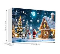 Calendrier de l'Avent 2025-24 jours de Noël avec poupées | Décoration maison et souvenirs de fête pour table, bureau, cheminée, arbre, fenêtre