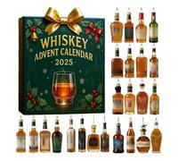 Calendrier de l'Avent 2025, 24 jours sans répétition, 24 pendentifs 2D/3D de qualité supérieure pour compte à rebours et cadeau, un voyage de dégustation quotidien à travers le monde du whisky (2D-A)