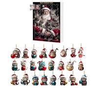 Calendrier de l'Avent 2025,24 Pieces 2D Acrylic Ornaments with Countdown Design, Cat Avent Calendriers 2025 For Tree Window Wall Door Car Car View View Mirror Decor
