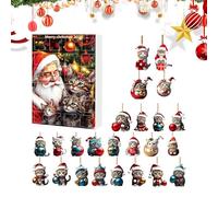 Calendrier De L'Avent 2025 | 24 Pièces Jouet De L'Avent De Noël 2025, Jouet Ornement De Chat Pour Gamin | Adorables Ornements De Noël Pour Sa Fille Épouse Sœur Petite Amie Fille Filles Garçons De Célé