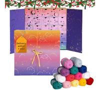 Calendrier de l'Avent 2025, 25 jours avec fil, motifs et tutoriels, compte à rebours de Noël, cadeau de tricot pour tricoteurs et crocheteurs