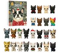 Calendrier de l'Avent 2025 amusant en 2D avec doigt d'honneur - Compte à rebours jusqu'à 24 jours - Cadeau de Noël pour les amoureux des chiens (C)