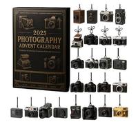 Calendrier de l'Avent 2025, appareil photo de Noël 24 jours, 24 modèles d'appareils photo différents, parfait ensemble de collection pour les amateurs d'appareils photo