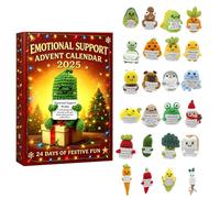 Calendrier de l'Avent 2025 avec 24 motifs d'animaux uniques en acrylique 2D - pour réchauffer le cœur - Pour la famille et les amis - Vert