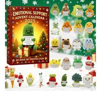Calendrier de l'Avent 2025 avec 24 outils uniques de soutien émotionnel - Design acrylique pour les proches avec réconfort émotionnel - 1 pièce