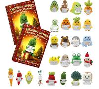 Calendrier de l'Avent 2025 avec 24 outils uniques de soutien émotionnel - Design acrylique pour les proches avec réconfort émotionnel - 2 pièces