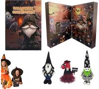 Calendrier de l'Avent 2025 avec 3 nains et 21 poupées en silicone, calendrier de l'Avent surprise pour décoration d'intérieur pour cadeau d'Halloween (A)