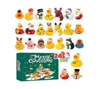 Calendrier de l'Avent 2025 avec canard en caoutchouc, jouet de bain miniature de 24 jours, calendrier de compte à rebours de Noël, cadeau de compte à rebours de Noël pour enfant