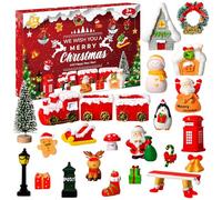 Calendrier de l'Avent 2025 avec jouets miniatures, 24 pièces de calendrier de Noël pour enfants, cadeau de Noël pour tout-petits, garçons et filles