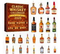 Calendrier de l'Avent 2025 avec pendentif whisky 3D pour décorations de Noël, un voyage quotidien de dégustation à travers le monde du whisky, calendrier de l'Avent unique pour hommes et amateurs de