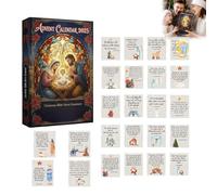 Calendrier de l'Avent 2025 avec versets de la Bible 2025, 24 cartes de prière en vrac, cadeau religieux chrétien inspirant pour la famille et les enfants