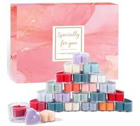 Calendrier De l'Avent 2025 Bougies, Calendrier De l'Avent Bougies Parfumées Pour Femmes Filles - Calendrier De Noël Avec 24 Bougies Chauffe-Plat, Cadeau Pour Maman, Sœur, Fille, Petite Amie