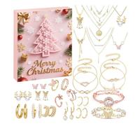 Calendrier de l'Avent 2025 - Cadeaux de fête de Noël 24 jours - Calendrier de compte à rebours pour petite amie, épouse, famille, amis, ainsi que fête de vacances et