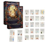 Calendrier de l'Avent 2025, Calendrier à rebours de Noël chrétien 2D avec versets quotidiens de l'Écriture, Calendrier de l'Avent religieux pour les familles, chrétien rempli (2PCS)