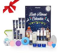 Calendrier de l'Avent 2025, Calendrier de l'Avent Beauté 24 Jours de Bain, Calendrier de l'Avent Femme, Compte à Rebours Jusqu'à Noël- Meilleur Cadeau avec Soins Visage Corps, Lèvres