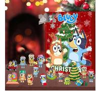 Calendrier de l'avent 2025, Calendrier de l'avent de Noël 2024,Calendrier de l'avent Bluey Chien Cadeau Surprise pour Les Filles