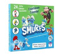 Calendrier de l'Avent 2025 - Calendrier de l'Avent original Schtroumpfs - Jouets à collectionner pour garçons et filles - 12 figurines + 12 cadeaux SURFY - À partir de 3 ans - Lot de 24