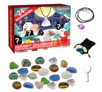 Calendrier de l'Avent 2025, Calendrier de l'Avent Pierre Precieuse, Enfant Pierres Precieuses Compte à Rebours de Noël 24 Jours, Pierres et Minéraux, Cadeau de Noël pour Enfants