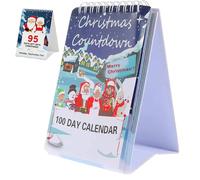 Calendrier de l'Avent 2025, Calendrier du compte à rebours de Noël 100 jours compte à rebours debout 2025 pour le bureau du bureau domicile