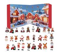 Calendrier de l'Avent 2025, Calendriers de Compte à Rebours pour Noël 24 Jours de Surprises avec Mini Peluches Père Noël Bonhommes de Neige Rennes Ours, Peluches Cadeaux pour Enfants Adults Familles