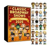 Calendrier de l'Avent 2025 classique Broadway Shows - Calendrier de l'Avent d'Halloween 2025, calendrier à rebours de 24 jours avec personnages musicaux emblématiques de collection, cadeau d'Halloween