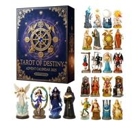 Calendrier de l'Avent 2025, compte à rebours de Noël 24 jours, 24 pièces de décorations 2D, figurines de compte à rebours de tarot 2025, cadeau pour garçon, fille, adolescent, ami, poignée de porte