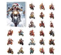 Calendrier de l'Avent 2025, compte à rebours de Noël 24 jours avec décorations en acrylique 2D, décorations de sapin festives et objet de collection pour les amoureux des chiens et les amateurs