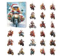 Calendrier de l'Avent 2025, compte à rebours de Noël 24 jours avec décorations en acrylique 2D, décorations de sapin festives et objet de collection pour les amoureux des chiens et les amateurs