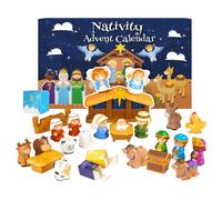 Calendrier de l'Avent 2025, Compte à Rebours pour la Famille, Crèche de Noël, Conte de Noël, Décorations Religieuses pour Enfants de 1 à 5+ ans, Idéal pour Garçons et Filles