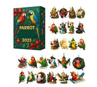Calendrier de l'Avent 2025 - Décorations plates en acrylique, pendentifs de vacances, porte-clés de Noël 2D | Design vif, compte à rebours de Noël à collectionner pour , adolescents